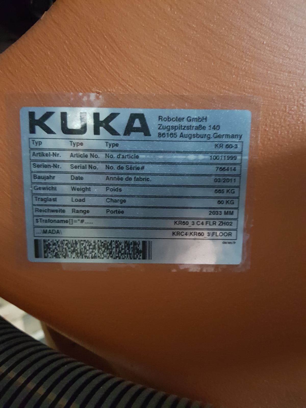 KUKA kr60/3  2011