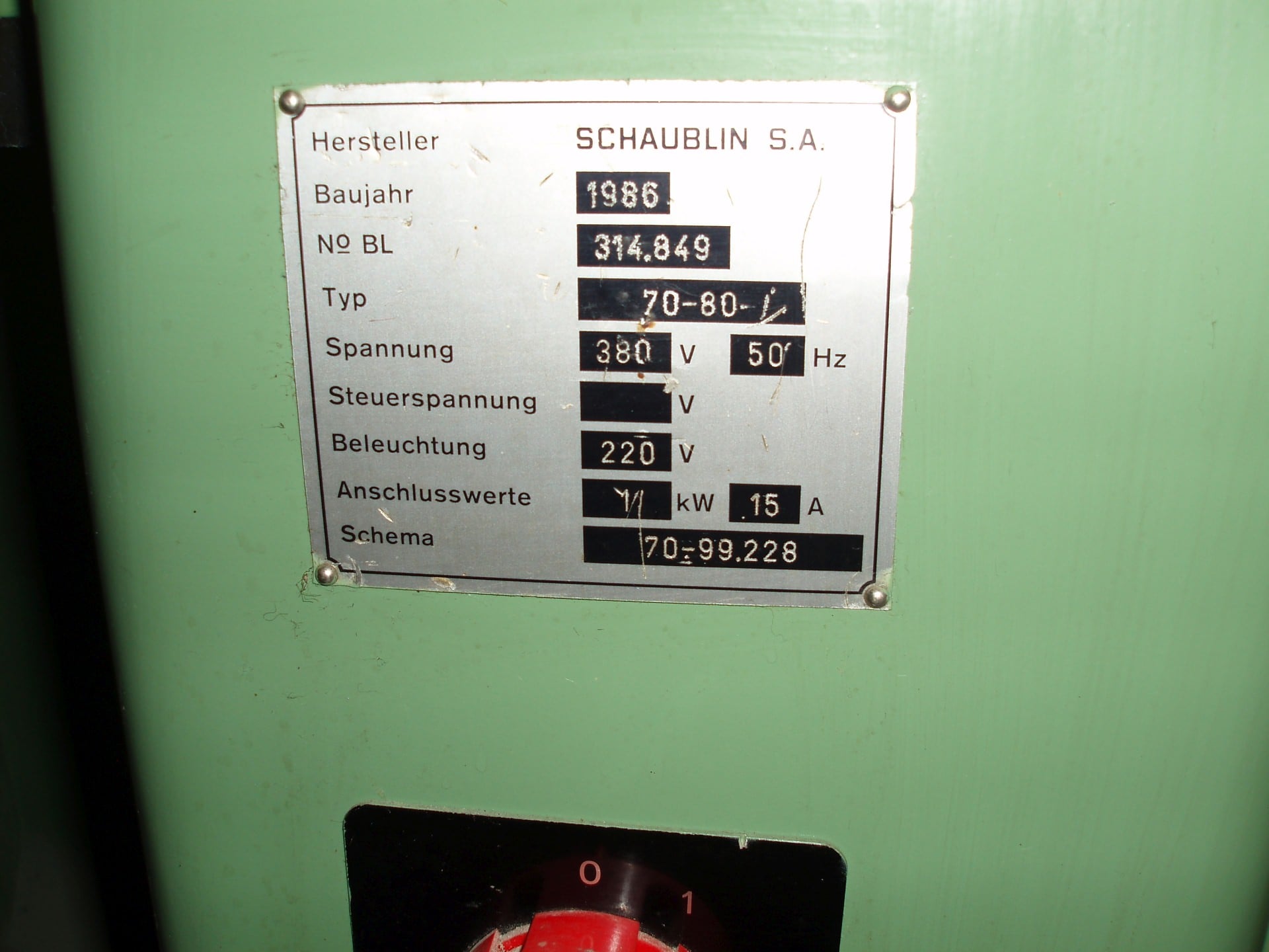 SCHAUBLIN 70 Con Basamento 