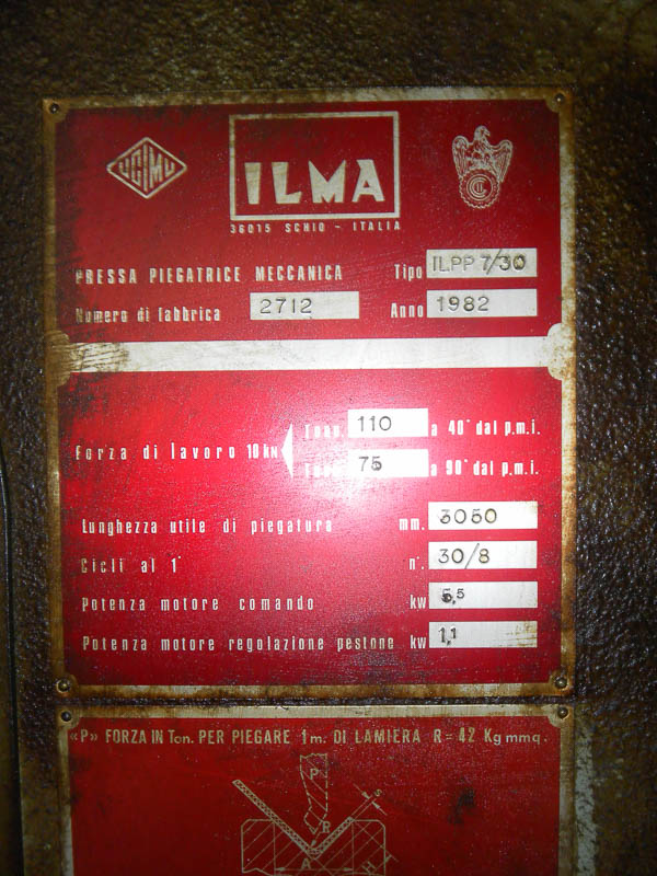 ILMA ILPP 7/30_3000x110 meccanica  1982