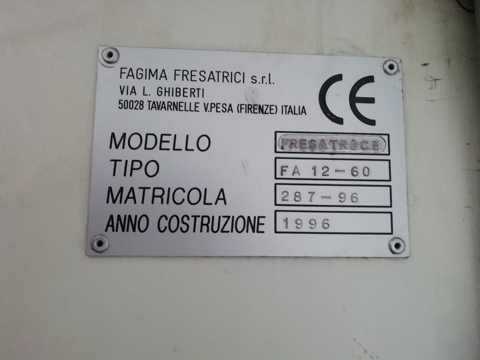 FAGIMA -  1996