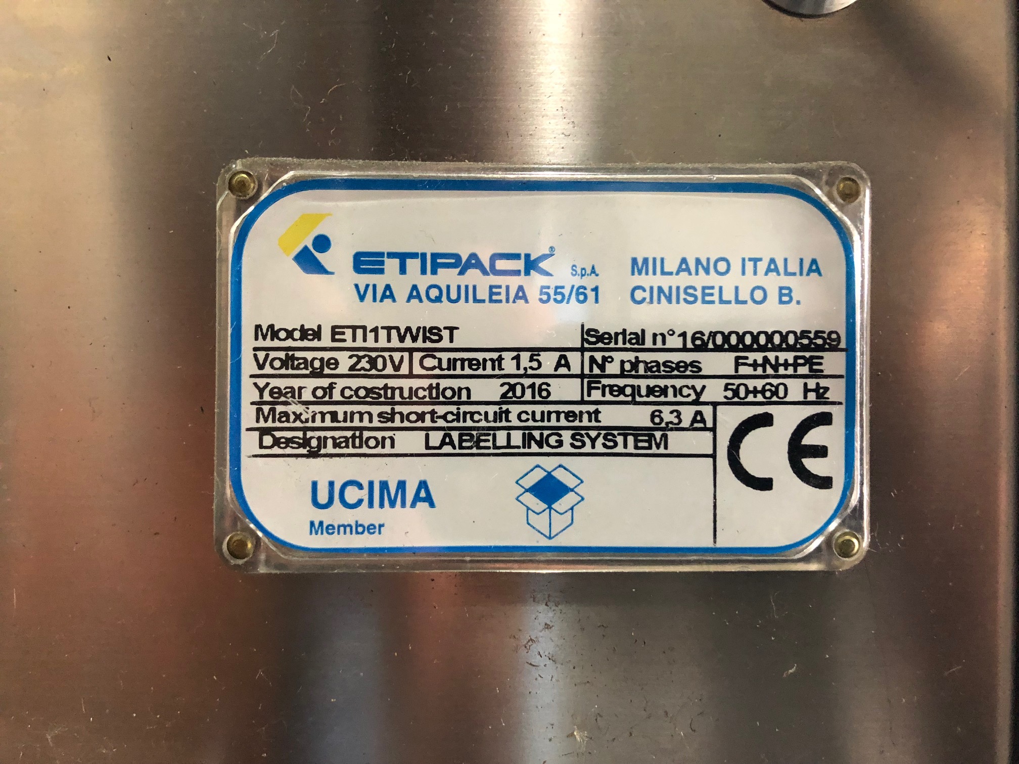ETIPACK Etichettatrice per applicazione avvolgente  2016