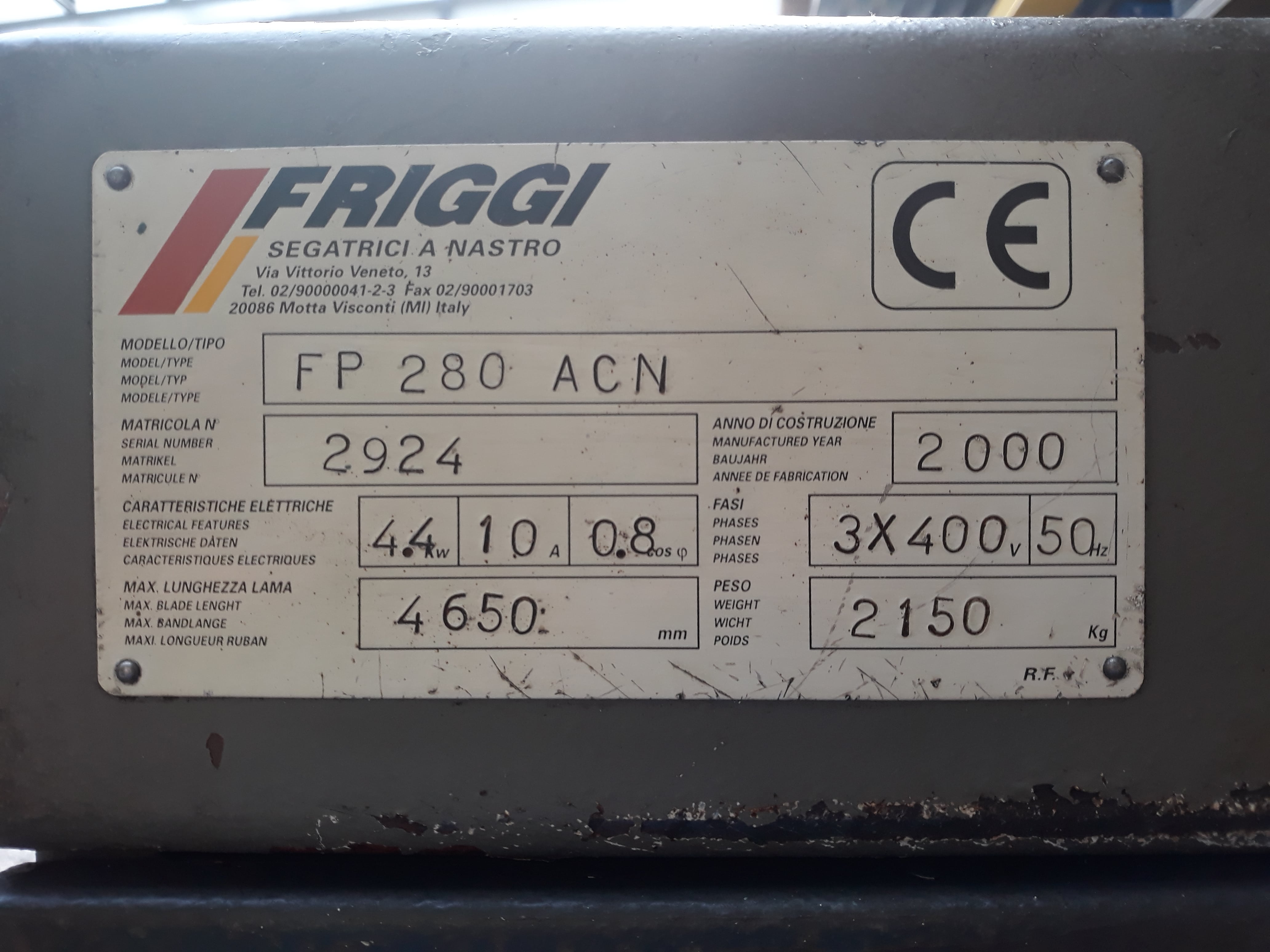FRIGGI FRIGGI 280 ACN  2000