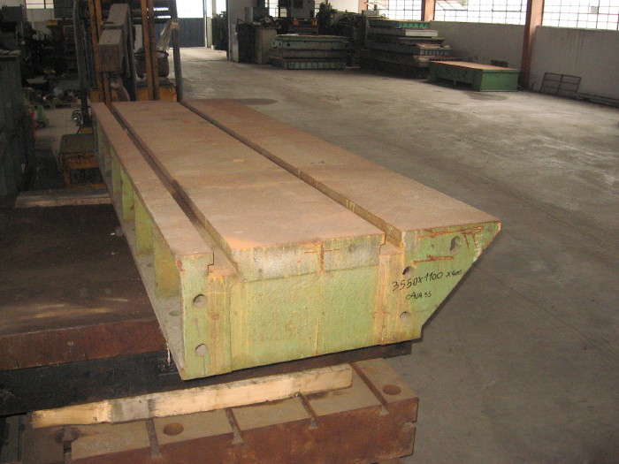 3550X1100 Piano con cave a T 