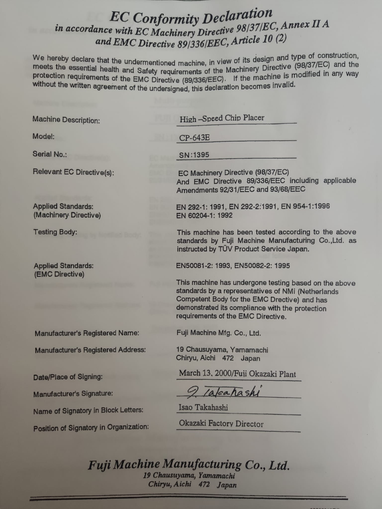 FUJI CP-643  2000