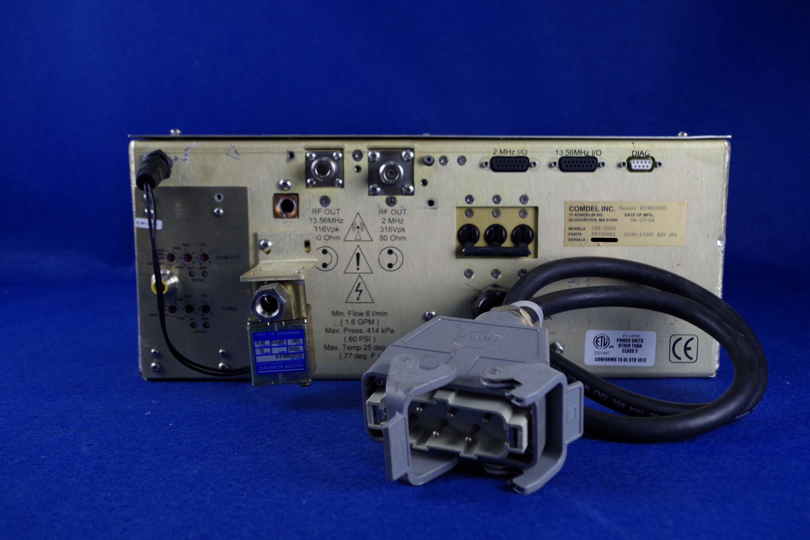 COMDEL CDX-2000 RF Generator Dual 13.56/2MHz 2000W  2004