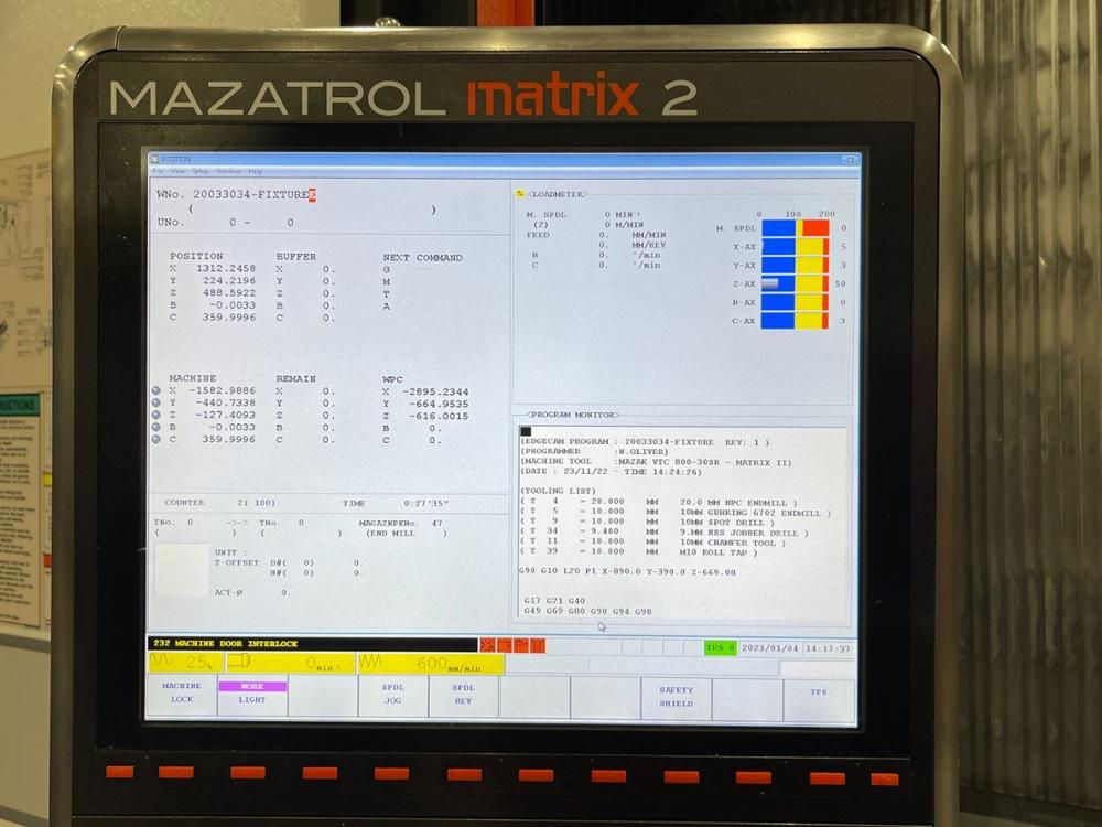 MAZAK vtc 800/30 srl  2016