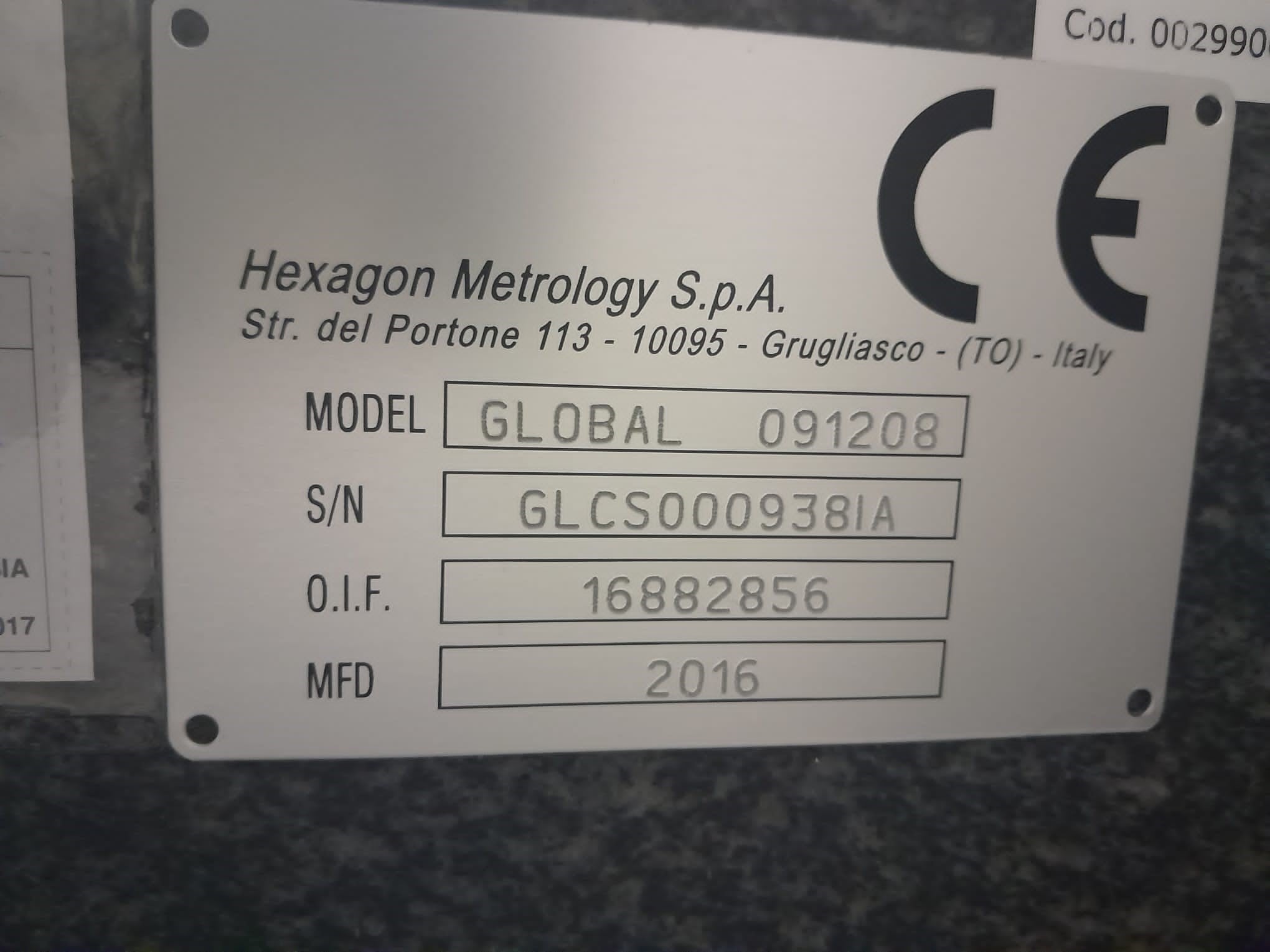 HEXAGON METROLOGY Global S.E. /P  2016