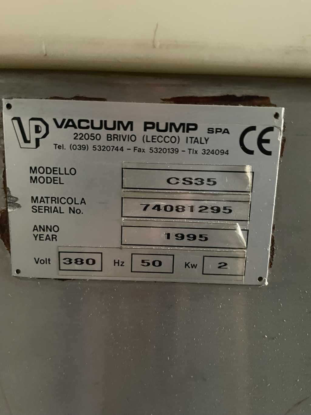 - CONFEZIONATRICE SOTTOVUOTO VACUUM PUMP SPA 