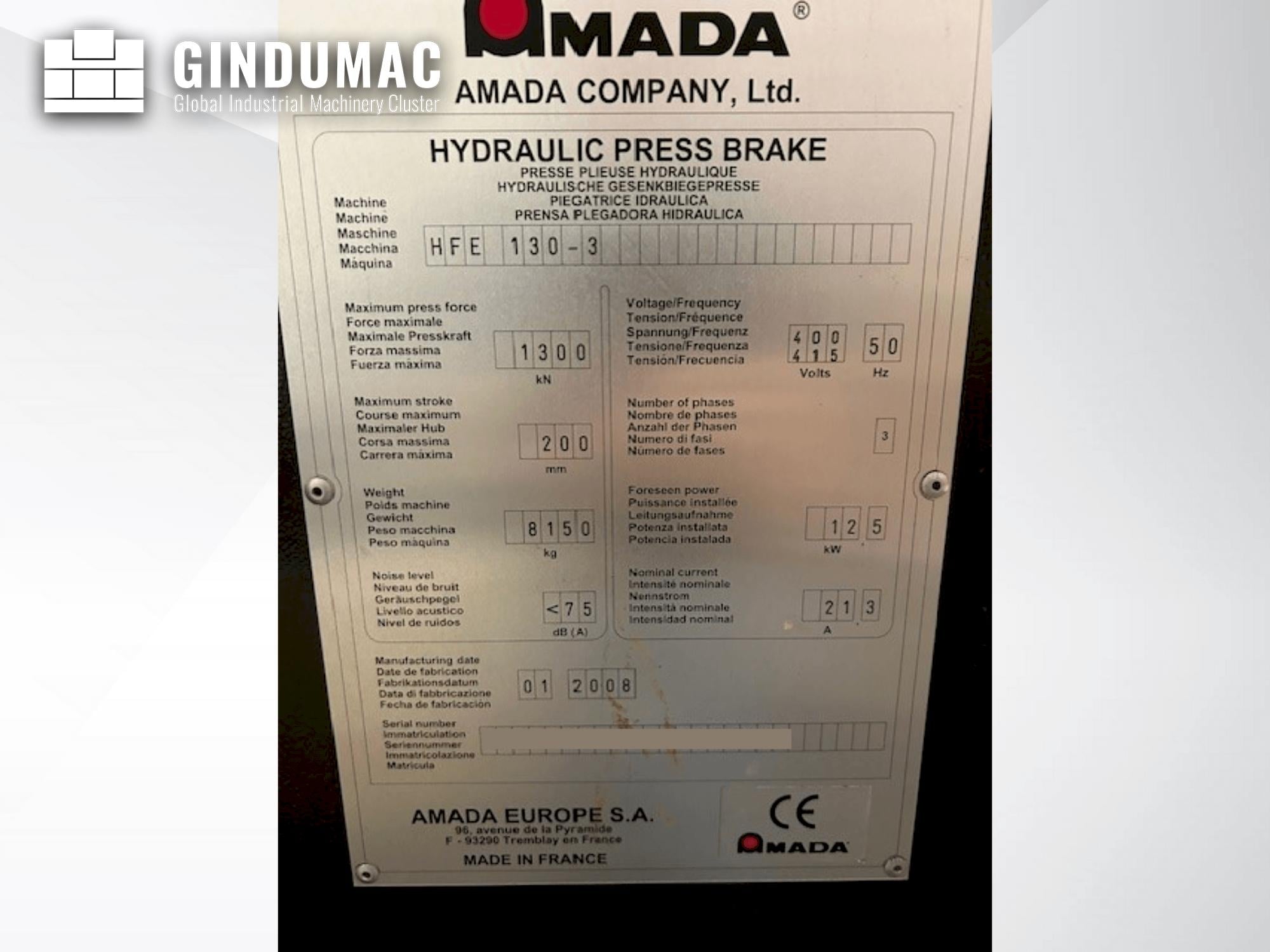 AMADA HFE 130-3  2008