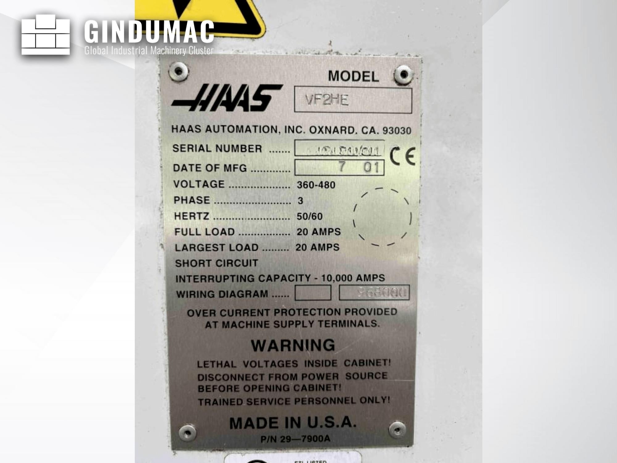 HAAS VF2 HE  2001