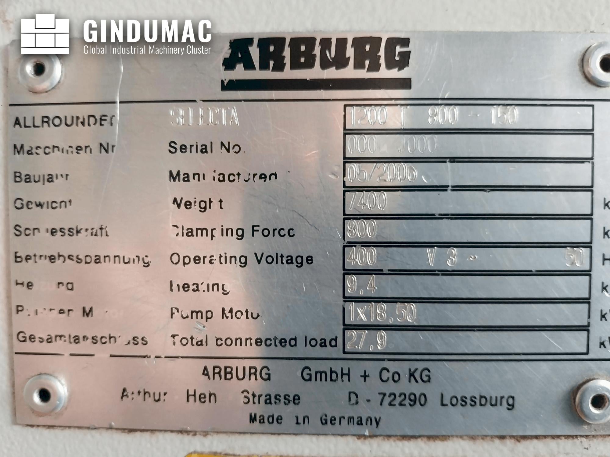 ARBURG Allrounder 1200T 800-150  2006
