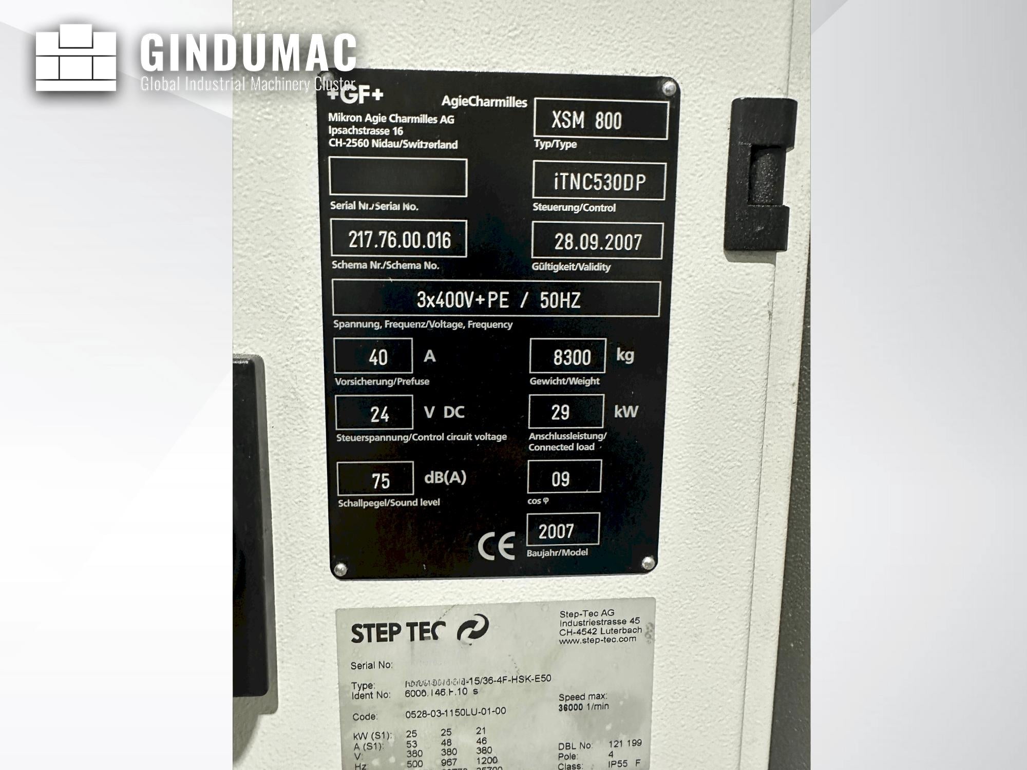 +GF+ AgieCharmilles Mikron XSM 800  2007