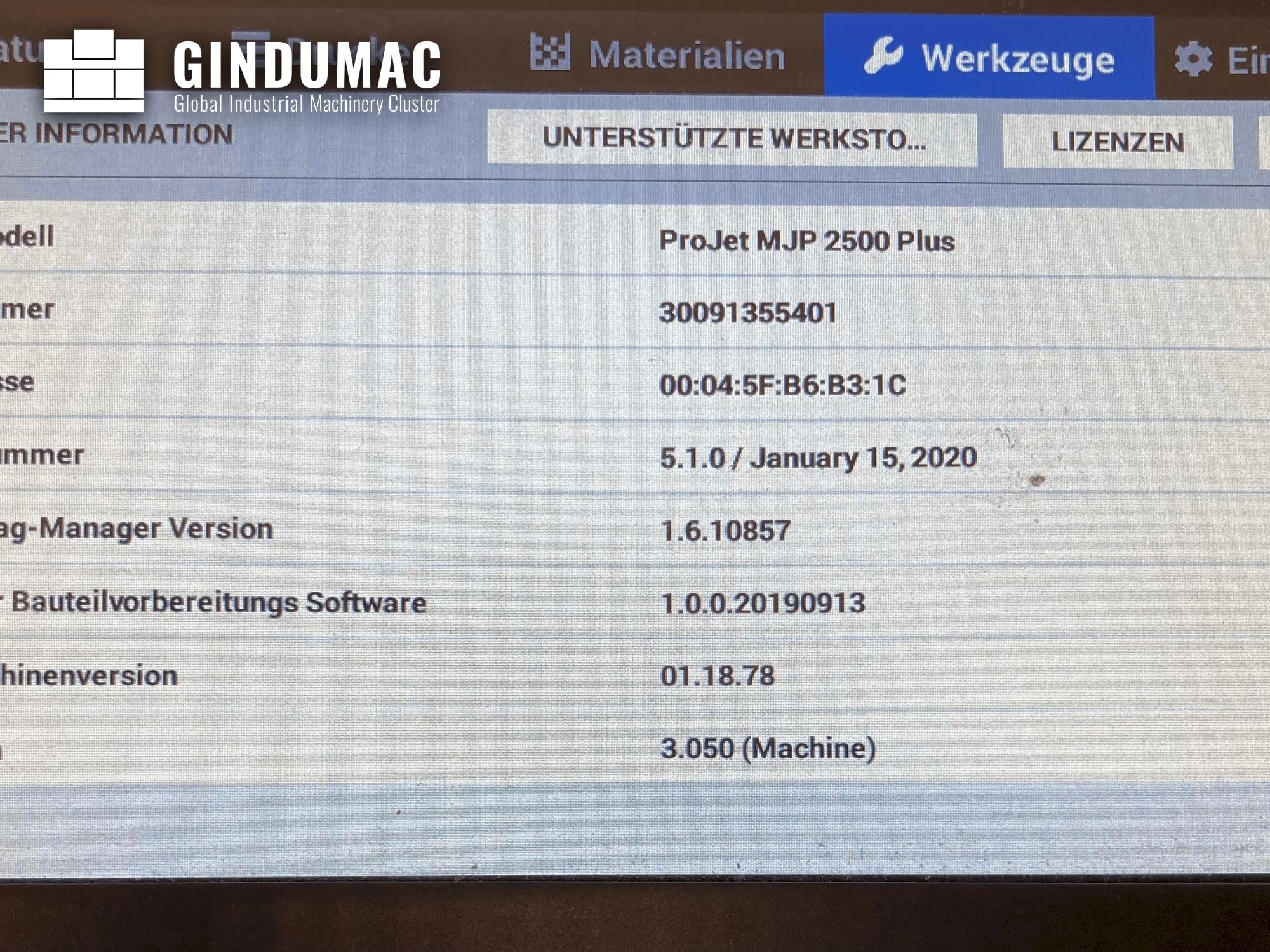 3DSYSTEMS projet 2500 plus  2020