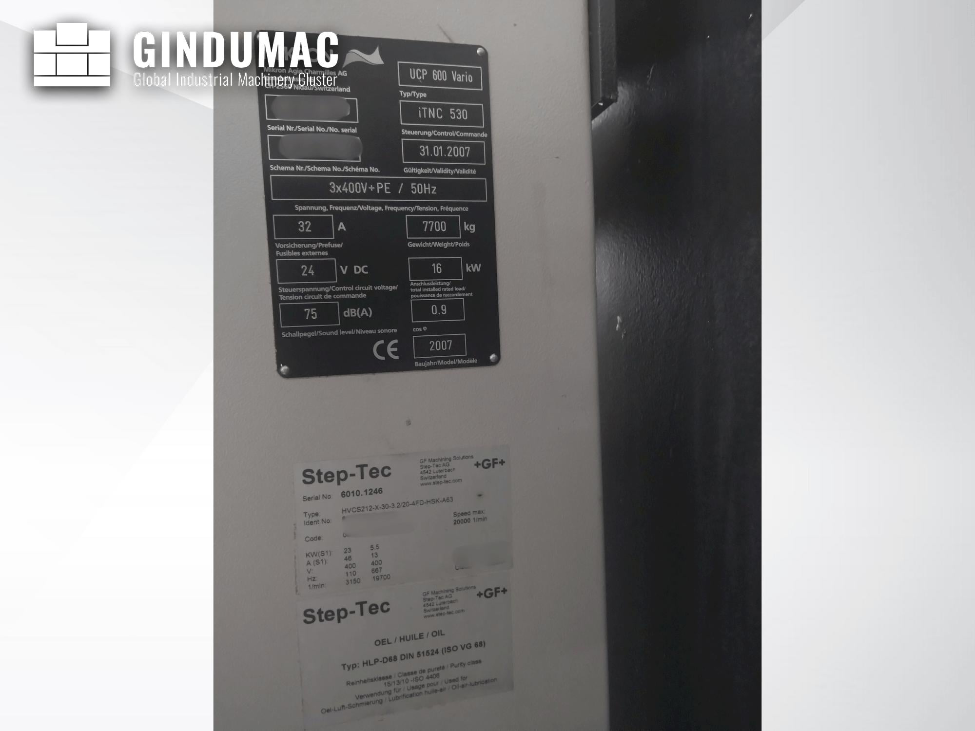 MIKRON UCP 600 Vario  2007