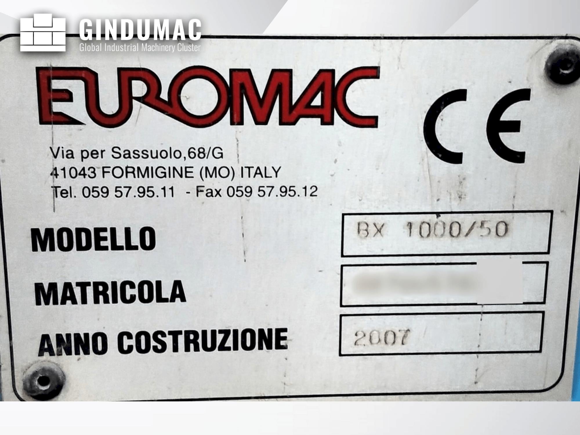 EUROMAC BX 1000/50  2007