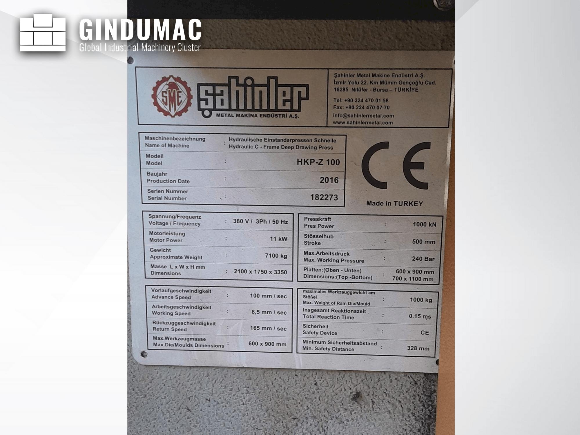 SAHINLER HKP-Z 100  2016