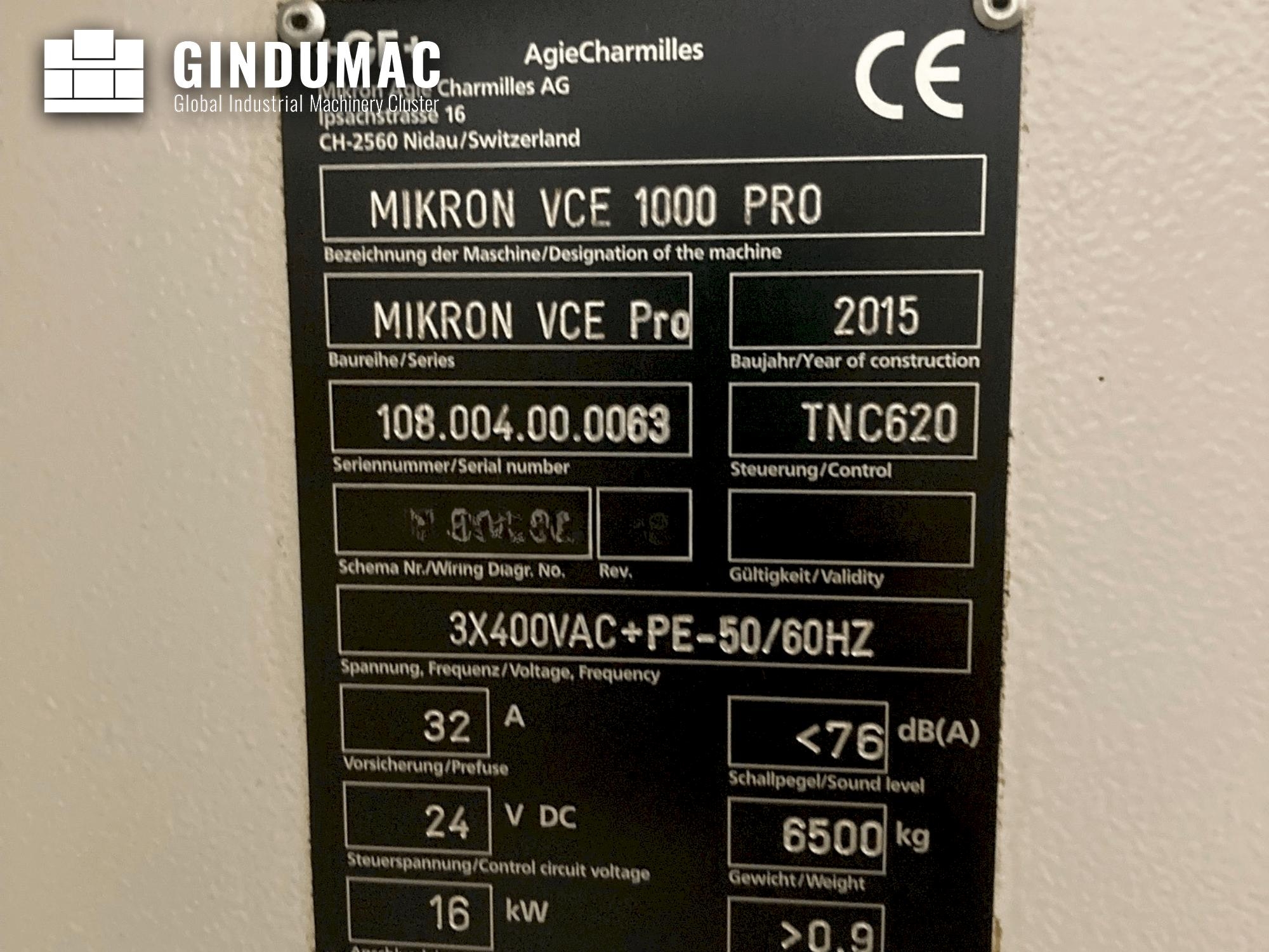 +GF+ Mikron VCE 1000 Pro  2015
