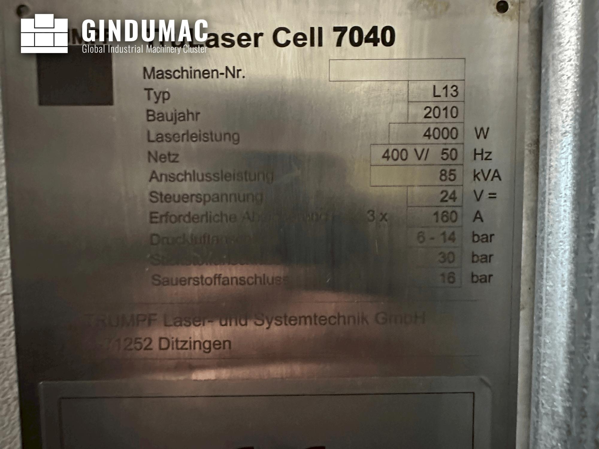 TRUMPF TruLaser Cell 7040  2010