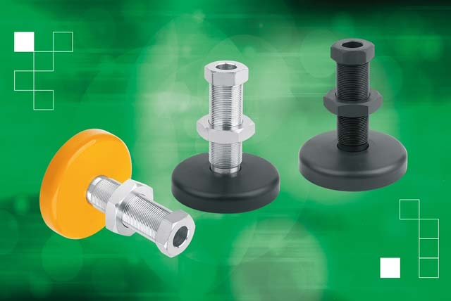 New in the Norelem range: machine feet with hollow screw