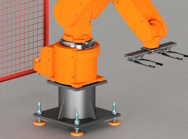 New in the Norelem range: machine feet with hollow screw